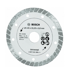  Bosch Turbo Elmas Kesme Taşı (beton, Tuğla, Granit Vb) Ø 115 Mm, 2607019480